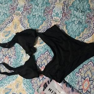 Shein large one piece black bikini